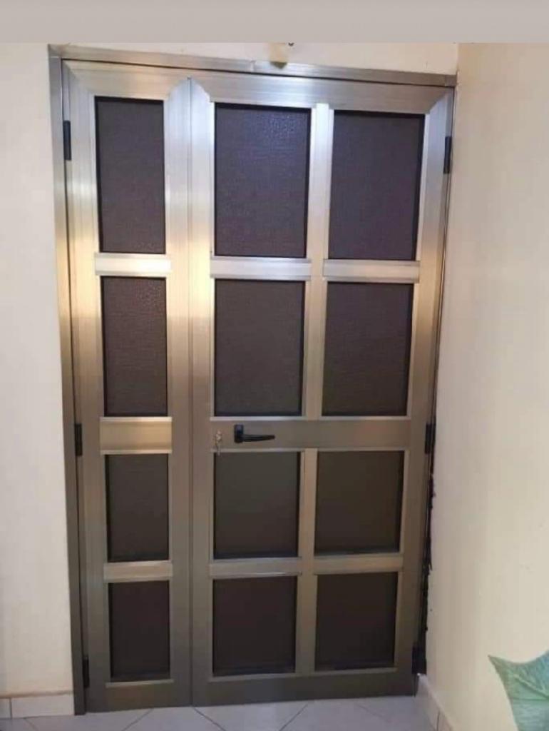 Porte double aluminium & verre